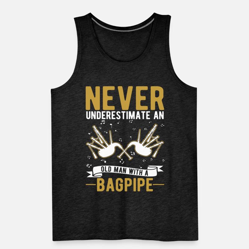 Dudelsack Alter Mann Dudelsackspieler Männer Premium Bio Tank Top