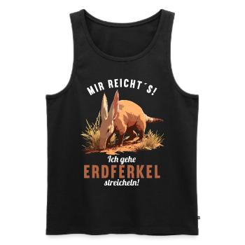 Erdferkeln Erdferkel - Männer Premium Bio Tank Top - Schwarz - Vorne - AI Model Male 178 light (178cm)