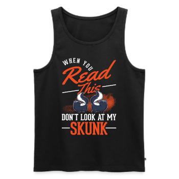Stinktier Liebhaber - Männer Premium Bio Tank Top - Schwarz - Vorne - AI Model Male 178 light (178cm)