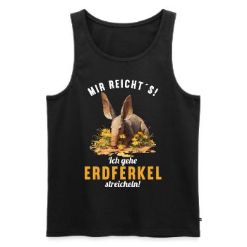 Erdferkeln Erdferkel - Männer Premium Bio Tank Top - Schwarz - Vorne - AI Model Male 178 light (178cm)