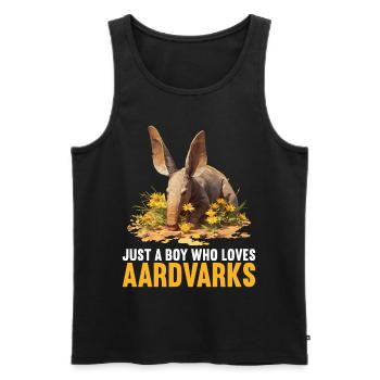 Erdferkeln Erdferkel - Männer Premium Bio Tank Top - Schwarz - Vorne - AI Model Male 178 light (178cm)