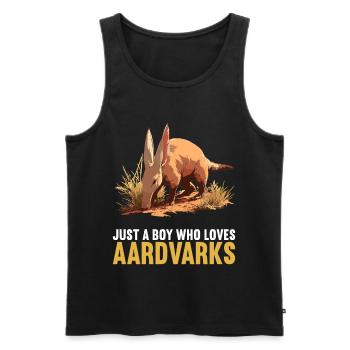 Erdferkeln Erdferkel - Männer Premium Bio Tank Top - Schwarz - Vorne - AI Model Male 178 light (178cm)