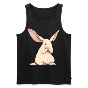 Erdferkeln Erdferkel - Männer Premium Bio Tank Top - Schwarz - Vorne - AI Model Male 178 light (178cm)