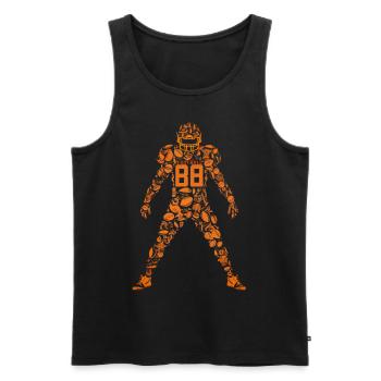 American Football Tshirt Men's Kids Football - Men's Premium Organic Tank Top - black - Front - Michal (187cm)