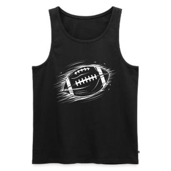 American Football Tshirt Men's Kids Football - Men's Premium Organic Tank Top - black - Front - Michal (187cm)