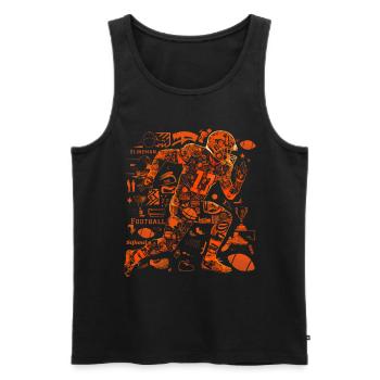 American Football Tshirt Men's Kids Football - Men's Premium Organic Tank Top - black - Front - Michal (187cm)