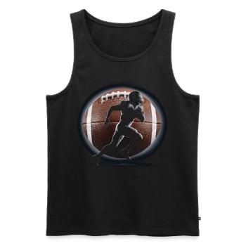 American Football Tshirt Men's Kids Football - Men's Premium Organic Tank Top - black - Front - Michal (187cm)