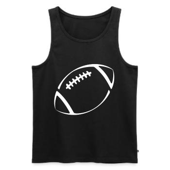 American Football Tshirt Men's Kids Football - Men's Premium Organic Tank Top - black - Front - Michal (187cm)