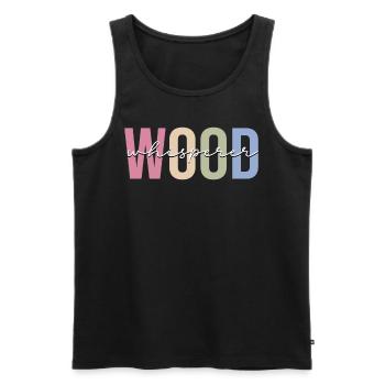 Woodworkers Woodworking Wood Carpenters - Men's Premium Organic Tank Top - black - Front - AI Model Male 178 light (178cm)