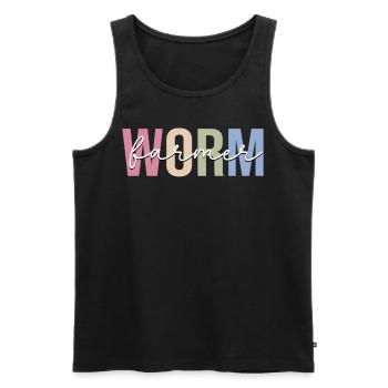 Vermiculture Worm Farming - Men's Premium Organic Tank Top - black - Front - AI Model Male 178 light (178cm)