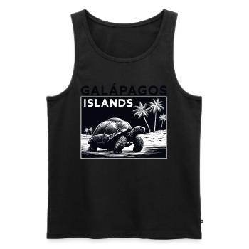 Galapagos Islands Riesenschildkröte - Männer Premium Bio Tank Top - Schwarz - Vorne - Michal (187cm)