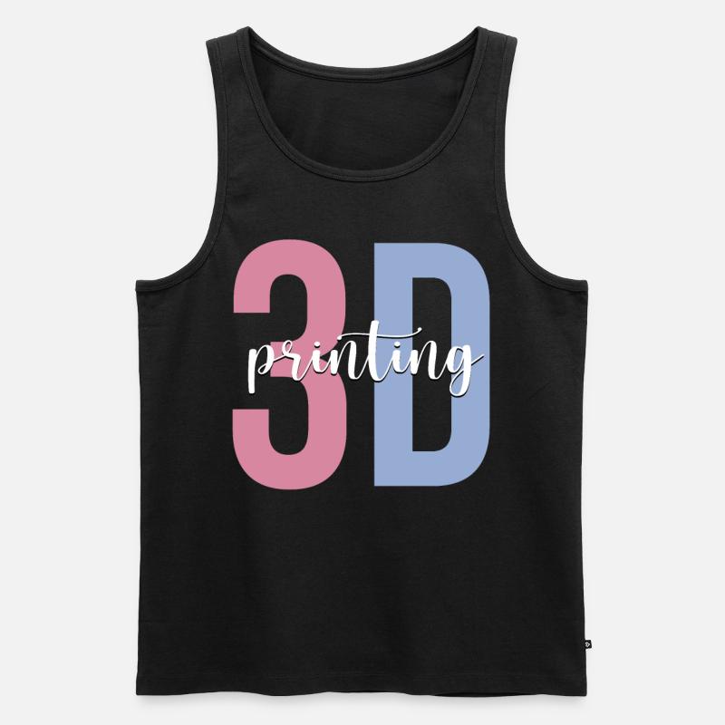 3D-Drucker-Maschine - Männer Premium Bio Tank Top - Schwarz