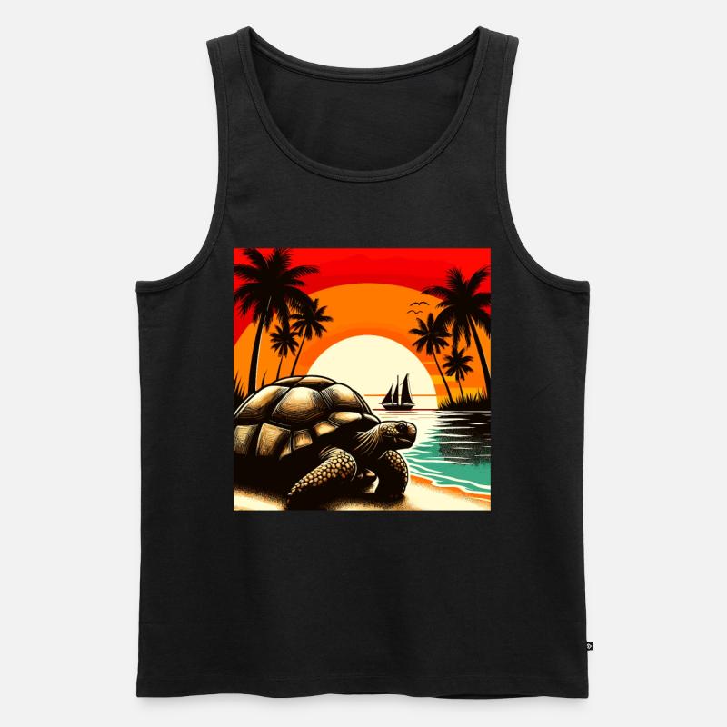 Galapagos Tortoise - Männer Premium Bio Tank Top - Schwarz