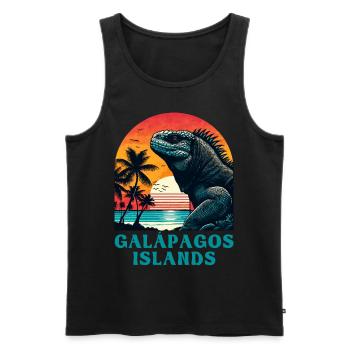 Galápagos Islands - Men's Premium Organic Tank Top - black - Front - AI Model Male 178 light (178cm)