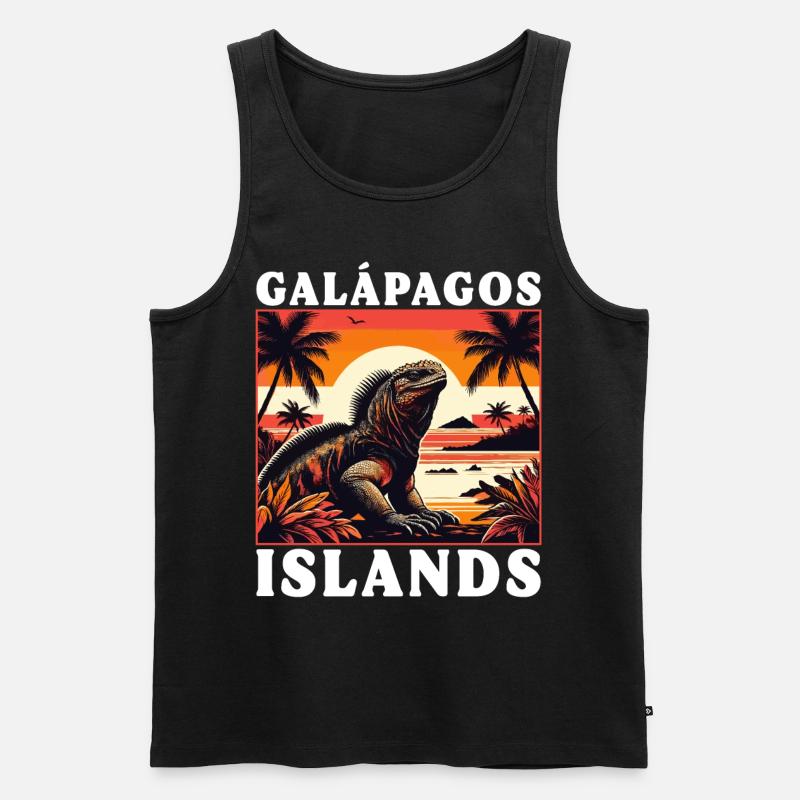 Galápagos Islands - Männer Premium Bio Tank Top - Schwarz