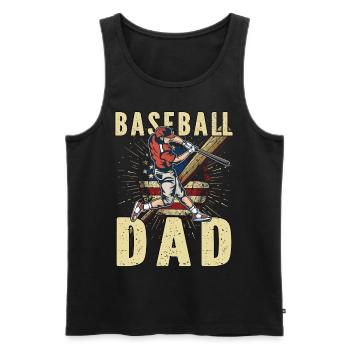 Baseball Dad - Men's Premium Organic Tank Top - black - Front - Michal (187cm)