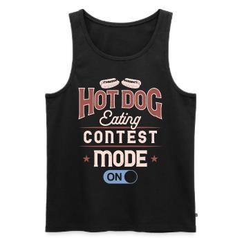 Hot-dog Adulte Manger des hot-dogs - Débardeur bio Premium Homme - noir - Devant - AI Model Male 178 light (178cm)