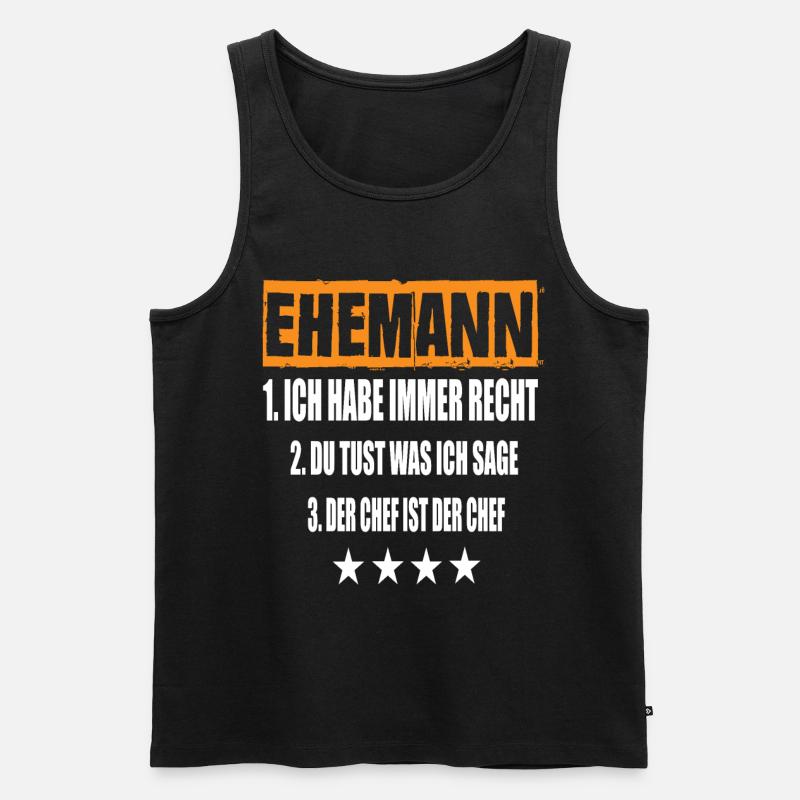 Ehemann - Männer Premium Bio Tank Top - Schwarz