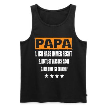 Papa - Débardeur bio Premium Homme - noir - Devant - Michal (187cm)