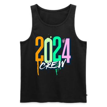 2024 Crew Team - Men's Premium Organic Tank Top - black - Front - AI Model Male 178 light (178cm)