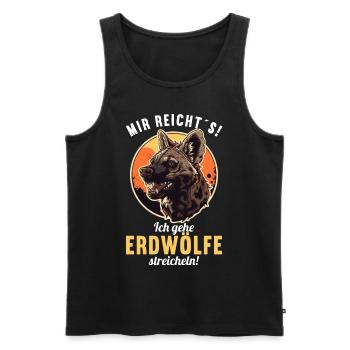 Erdwölfe Erdwolf - Männer Premium Bio Tank Top - Schwarz - Vorne - Michal (187cm)