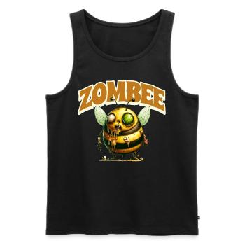 Abeille zombie Zombee - Débardeur bio Premium Homme - noir - Devant - Michal (187cm)