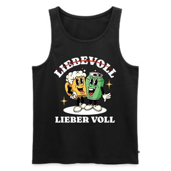 Liebevoll Lieber Voll Bier Saufen - Männer Premium Bio Tank Top - Schwarz - Vorne - Michal (187cm)