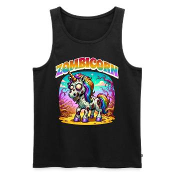 Licorne zombie zombie - Débardeur bio Premium Homme - noir - Devant - Michal (187cm)