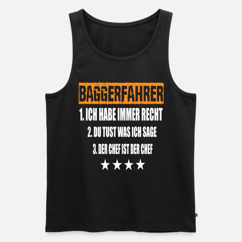 Excavator Operator - Men's Premium Organic Tank Top - black