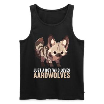 Erdwölfe Erdwolf - Männer Premium Bio Tank Top - Schwarz - Vorne - Michal (187cm)