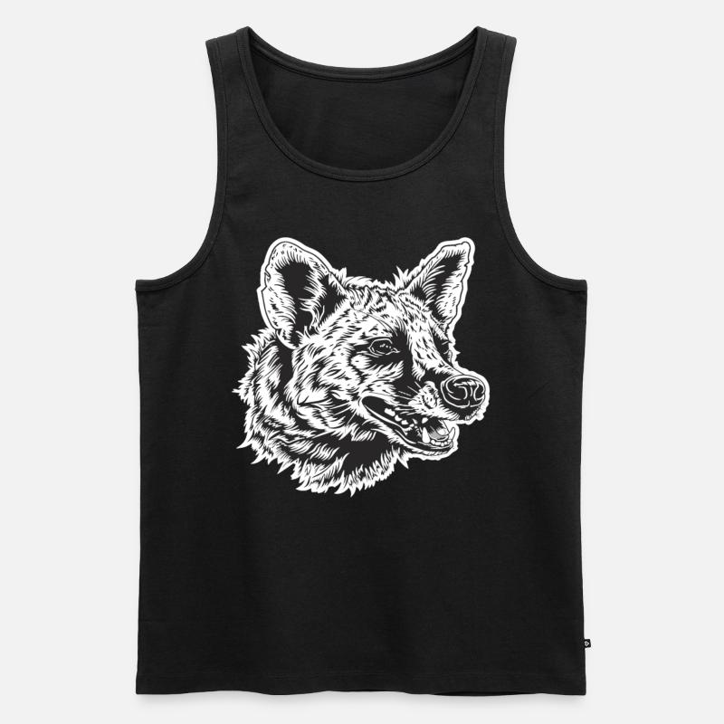 Erdwölfe Erdwolf - Männer Premium Bio Tank Top - Schwarz
