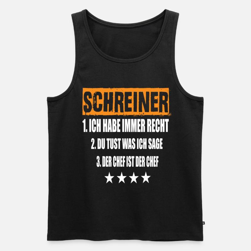Schreiner - Männer Premium Bio Tank Top - Schwarz