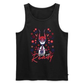 La mante religieuse est toujours prête - Débardeur bio Premium Homme - noir - Devant - Michal (187cm)
