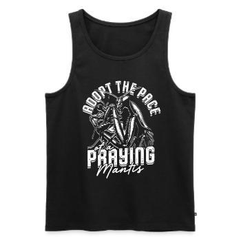 Gottesanbeterin Fangheuschrecken Fangschrecke - Männer Premium Bio Tank Top - Schwarz - Vorne - AI Model Male 178 light (178cm)