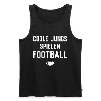 American Football Gift Kids Football Player - Men's Premium Organic Tank Top - black - Front - Michal (187cm)