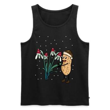 Erdnuss Frühling Schnee Garten Blumen Frost - Männer Premium Bio Tank Top - Schwarz - Vorne - AI Model Male 178 light (178cm)