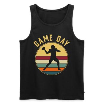 American Football Gift Kids Football Player - Men's Premium Organic Tank Top - black - Front - Michal (187cm)