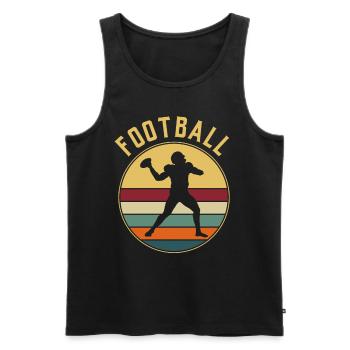American Football Gift Kids Football Player - Men's Premium Organic Tank Top - black - Front - Michal (187cm)