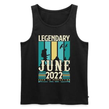 Juni 2022 Geburtstagsgeschenk, Jahrgang Juni 2022. - Männer Premium Bio Tank Top - Schwarz - Vorne - Michal (187cm)