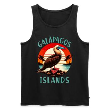 Galapagos Islands - Men's Premium Organic Tank Top - black - Front - AI Model Male 178 light (178cm)