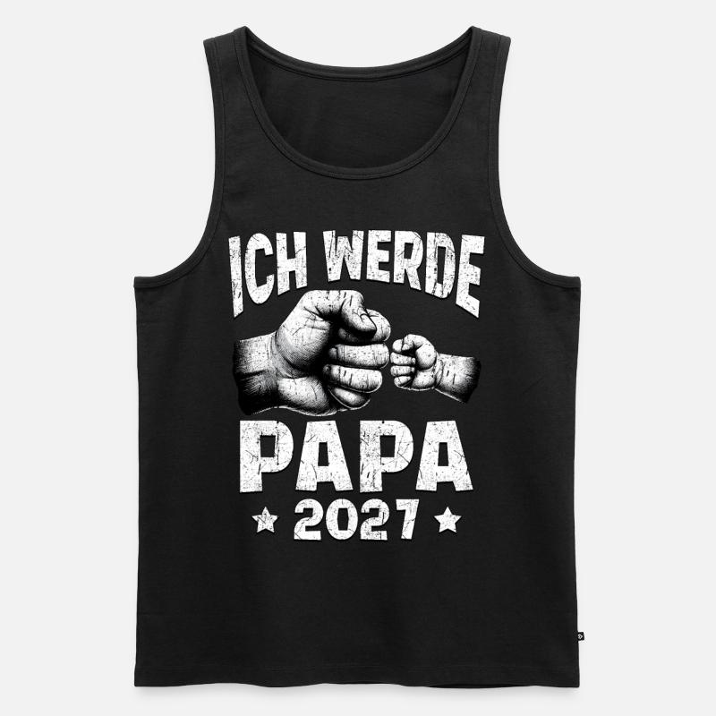 Ich werde Papa 2027 - Männer Premium Bio Tank Top - Schwarz