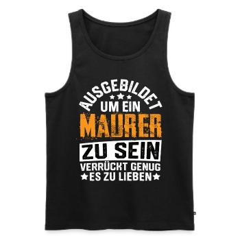 Maurer Hochbau Maurermeister Maurerhammer - Männer Premium Bio Tank Top - Schwarz - Vorne - AI Model Male 178 light (178cm)