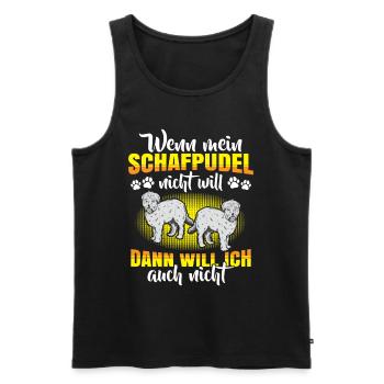 Schafpudel will nicht Altdeutscher Hütehund - Männer Premium Bio Tank Top - Schwarz - Vorne - AI Model Male 178 light (178cm)