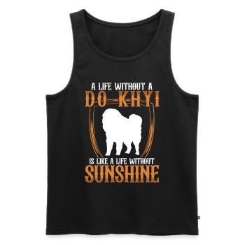 Life without Do Khyi Tibetan Mastiff Tibetan Mastiff - Men's Premium Organic Tank Top - black - Front - Michal (187cm)