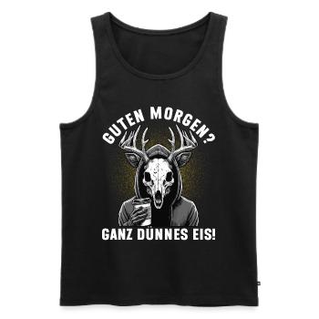 Good morning very thin ice - Men's Premium Organic Tank Top - black - Front - AI Model Male 178 light (178cm)