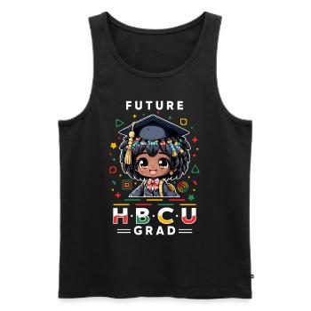 Future HBCU - Männer Premium Bio Tank Top - Schwarz - Vorne - AI Model Male 178 light (178cm)