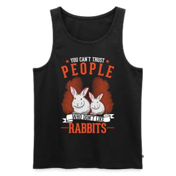 Lapin Cadeau Lapin Lapin Lapin - Débardeur bio Premium Homme - noir - Devant - Michal (187cm)
