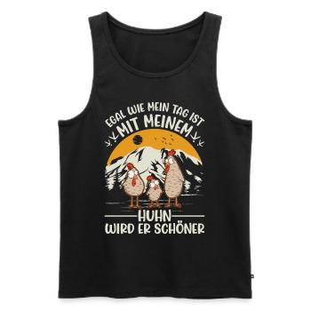 Chickens Chicken Farmer Chicken - Men's Premium Organic Tank Top - black - Front - Michal (187cm)