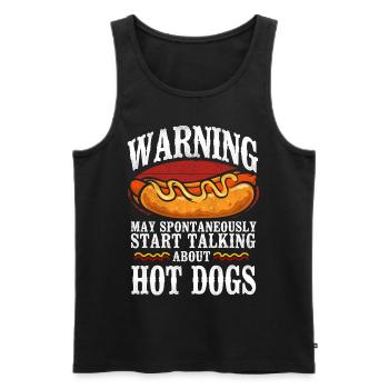 Hot Dog Adult Warning May - Männer Premium Bio Tank Top - Schwarz - Vorne - AI Model Male 178 light (178cm)