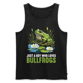 Bullfrogs Bullfrog - Men's Premium Organic Tank Top - black - Front - AI Model Male 178 light (178cm)